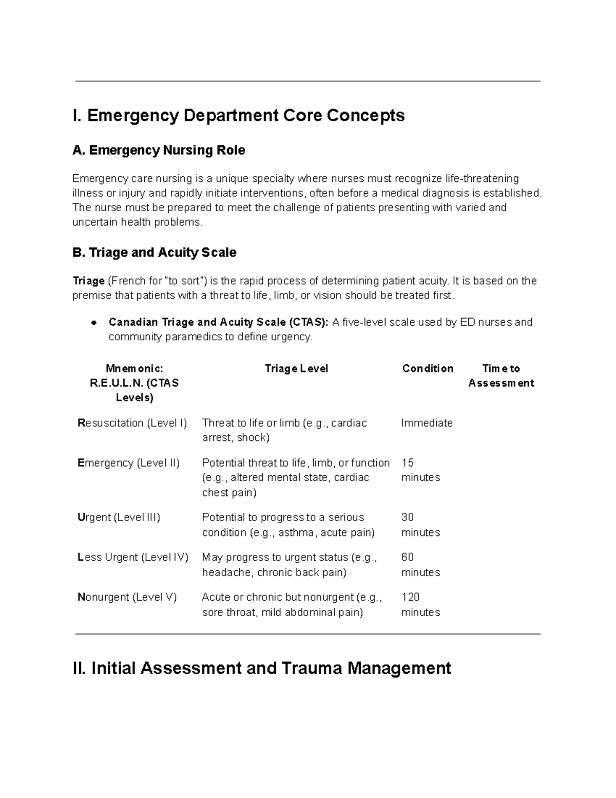 Med-Surge 101: Emergency Nursing Concepts & Triage Strategies - Studocu