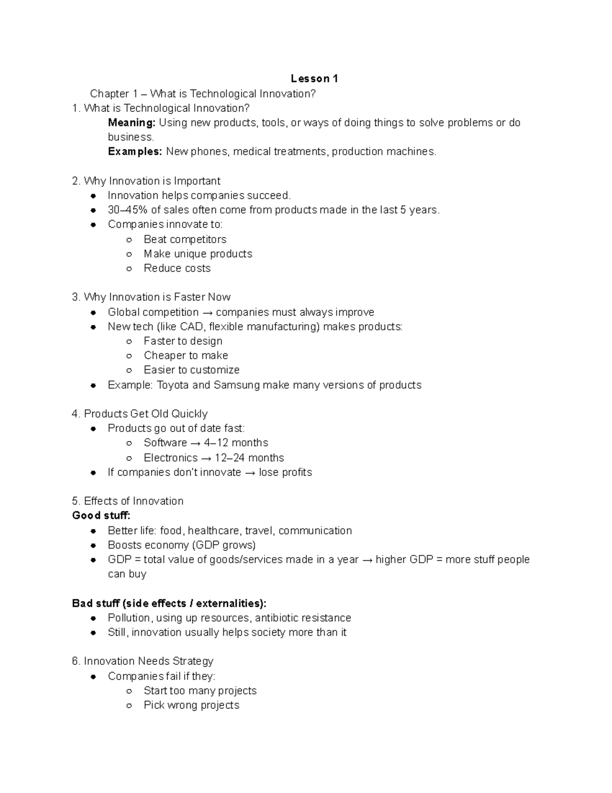 COMM 219 Lesson 1: Understanding Technological Innovation and Its ...