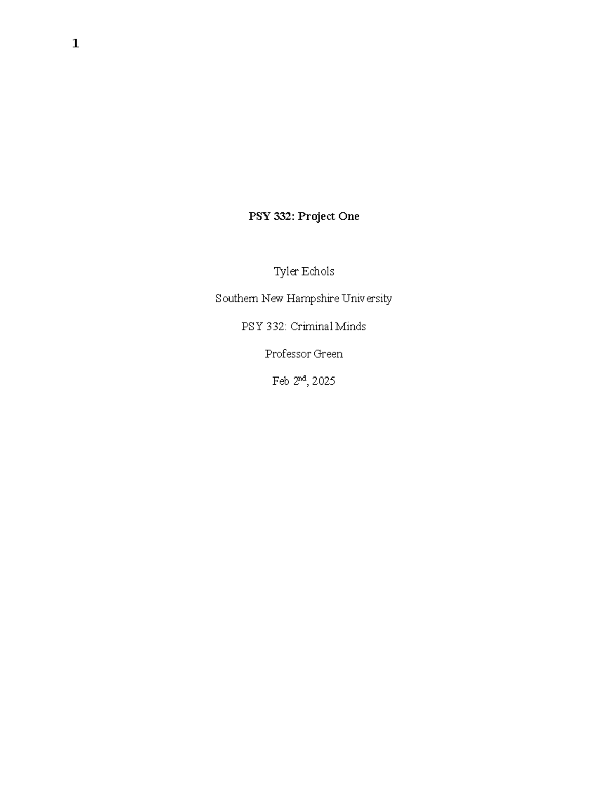 PSY 332 Final Project Examining Andrea Yates' Criminal Behavior Studocu