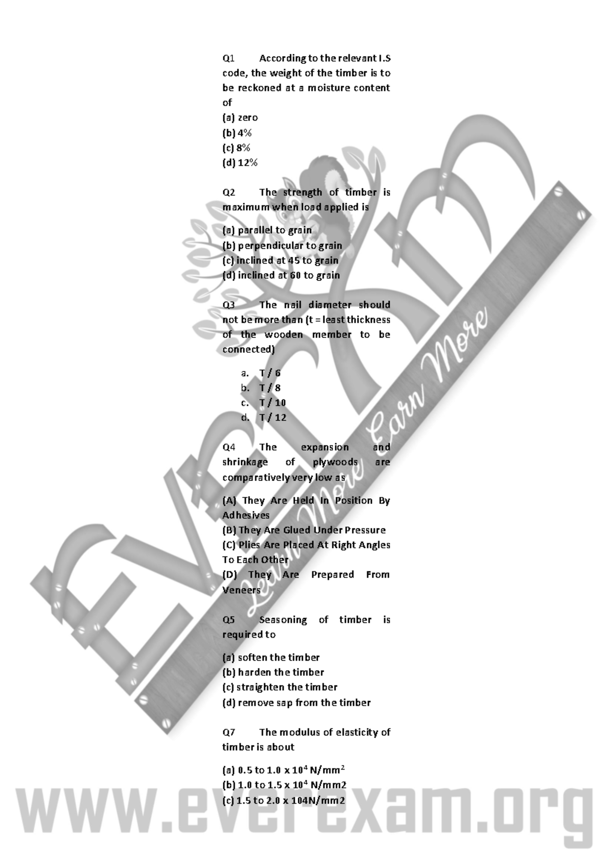 Building Materials & Construction Notes: Exam Prep 03-07-19 - Studocu