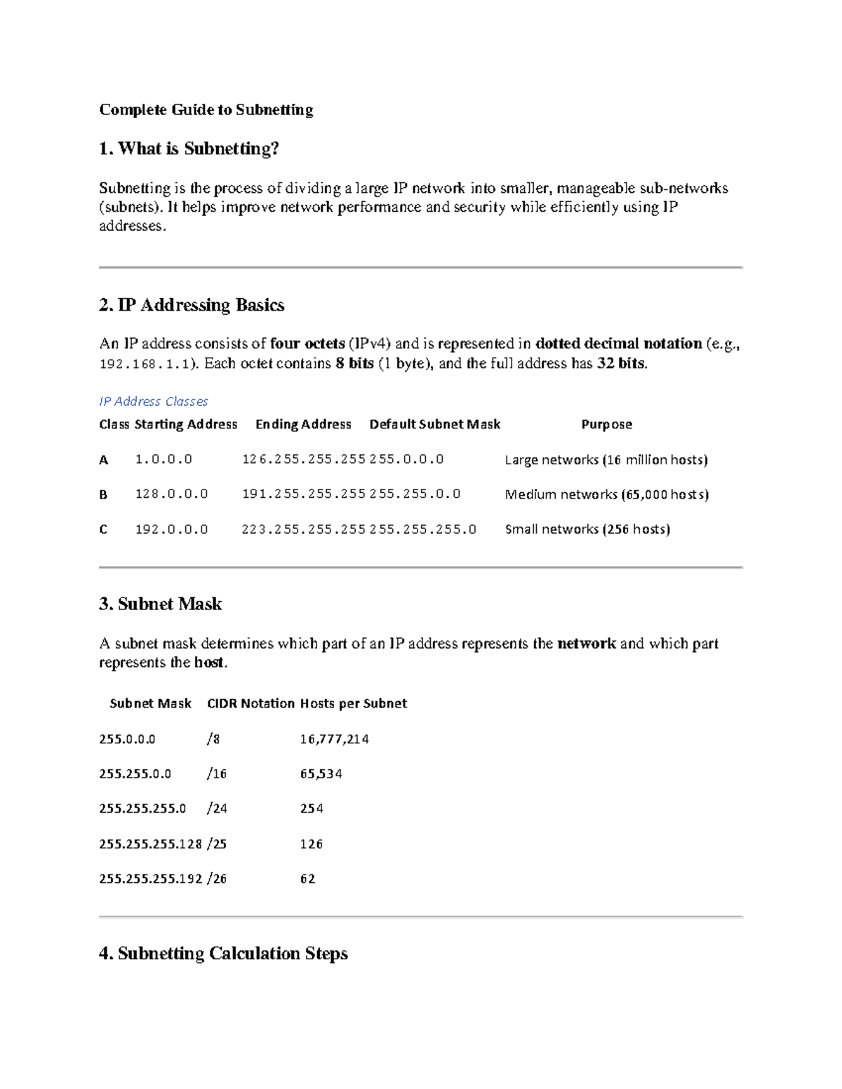Complete Guide to Subnetting - What is Subnetting? Subnetting is the ...