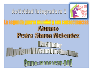 Primera Guerra Mundial - ACTIVIDAD INTEGRADORA 1. PRIMERA GUERRA ...