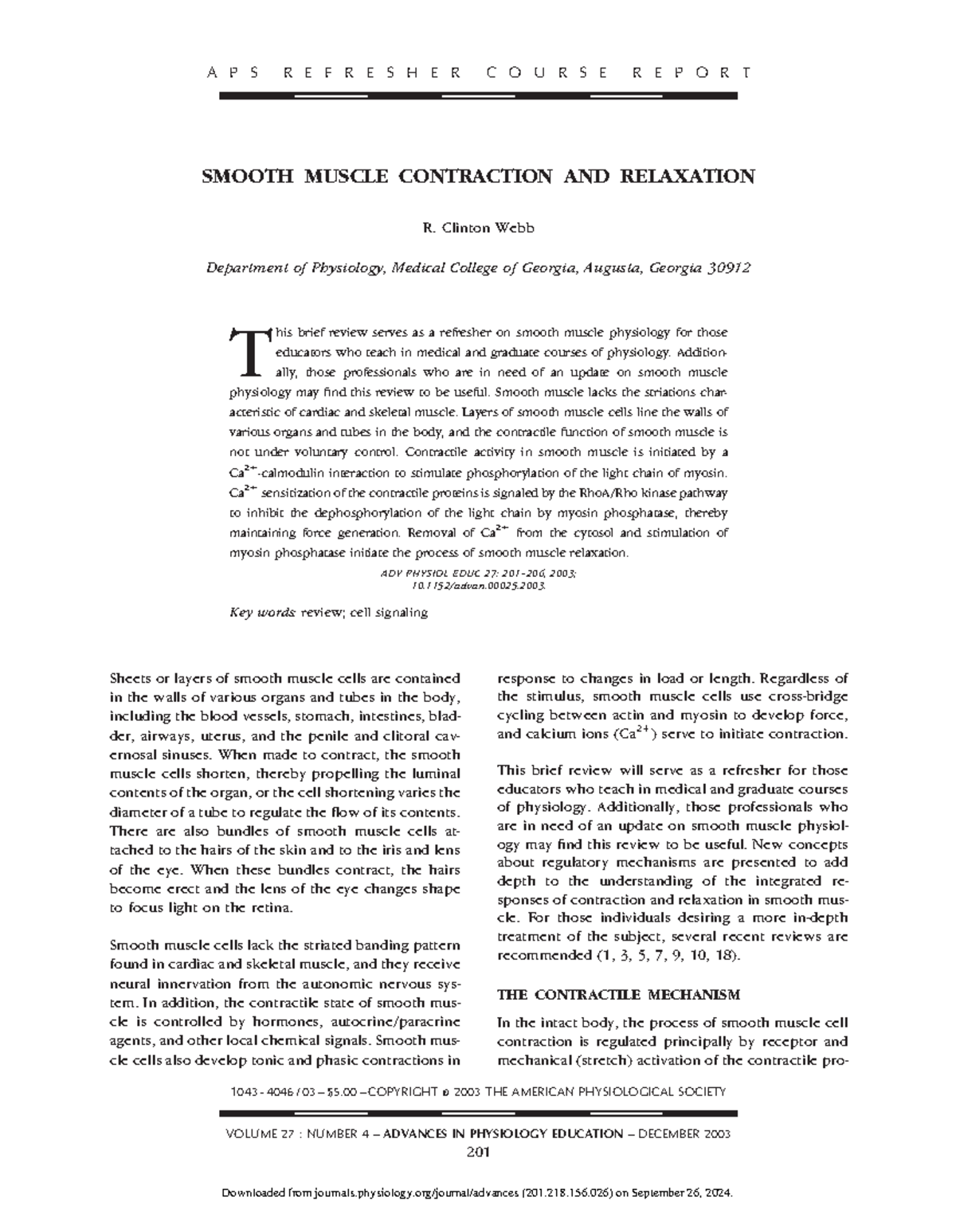 smooth muscle contraction and relaxation - SMOOTH MUSCLE CONTRACTION ...