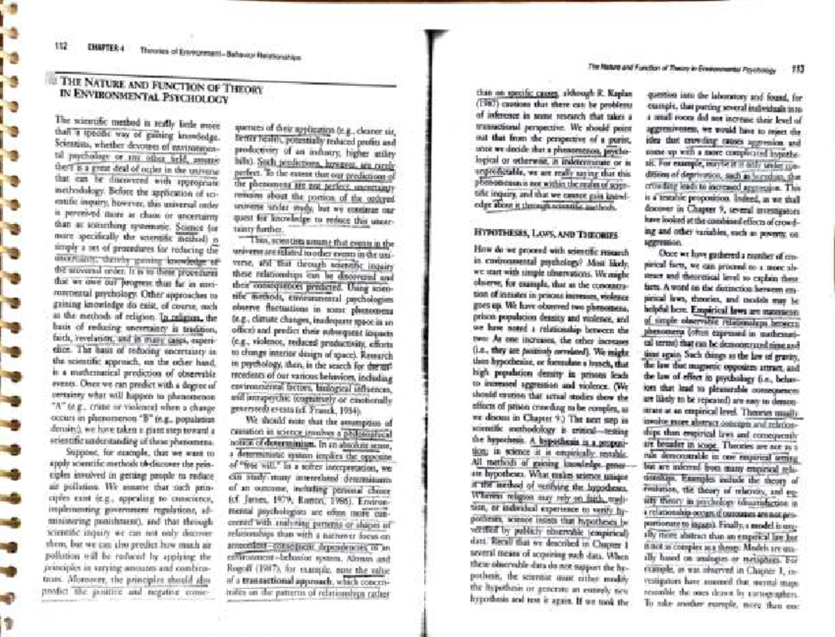 Environment-Behavior Relationships: Key Theories in Psychology - Studocu