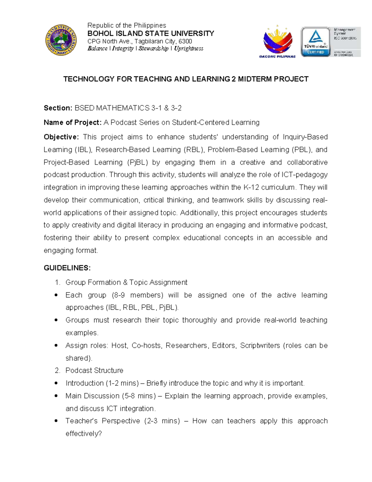 TTL2 Midterm Project: Podcast Series on Active Learning Approaches ...