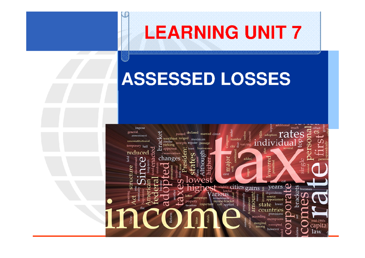 TAXN6212 2019 Sem2 Lecturer Slides Final 2019 0716 LU7 - ASSESSED ...