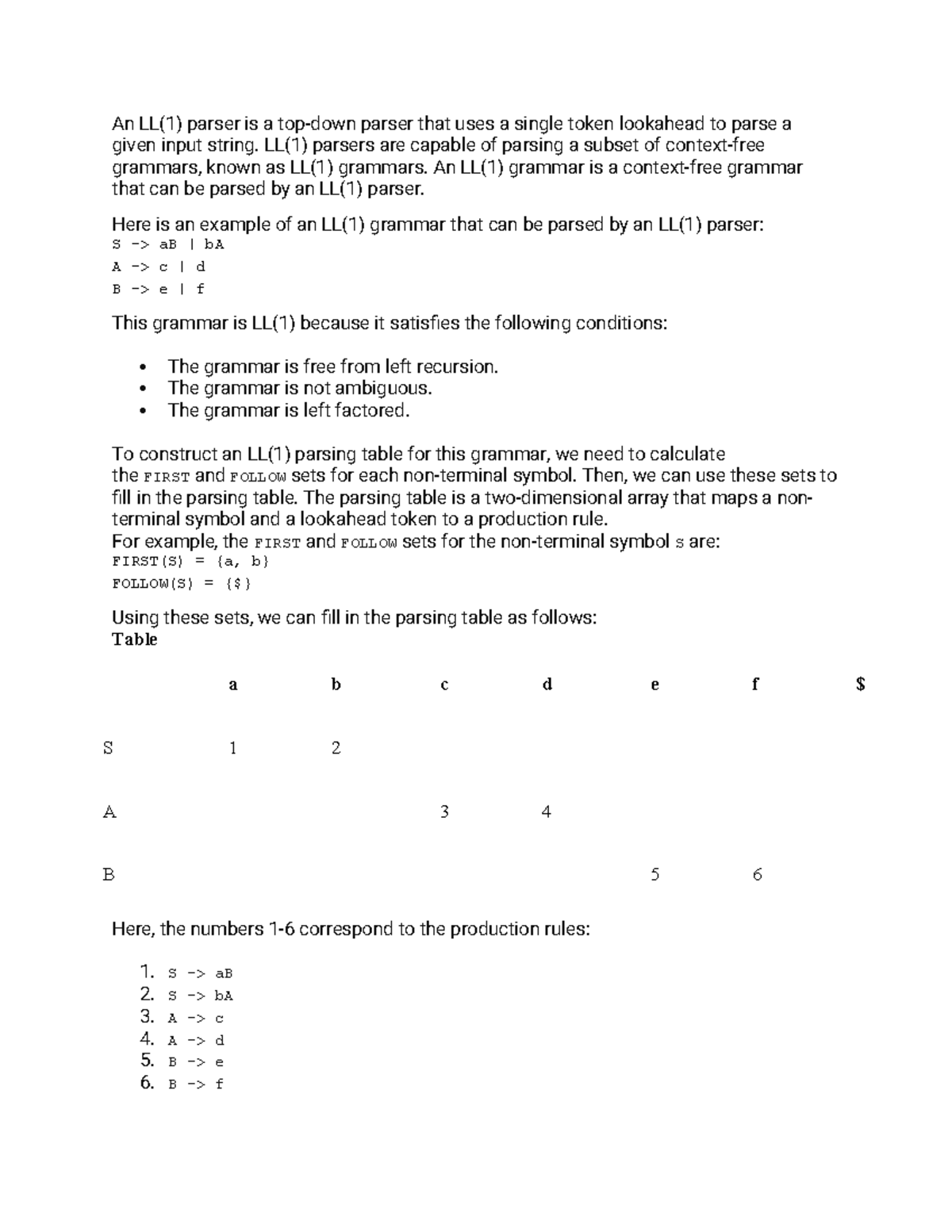 An LL - Summary Cse (ai & ml) - An LL(1) parser is a top-down parser ...