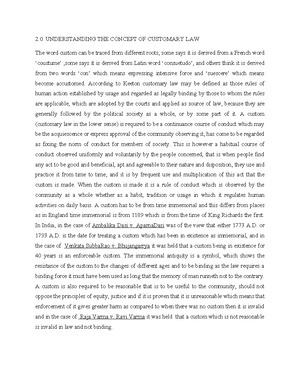 [Solved] The Interface and Compatibility of Customary Law and Human ...