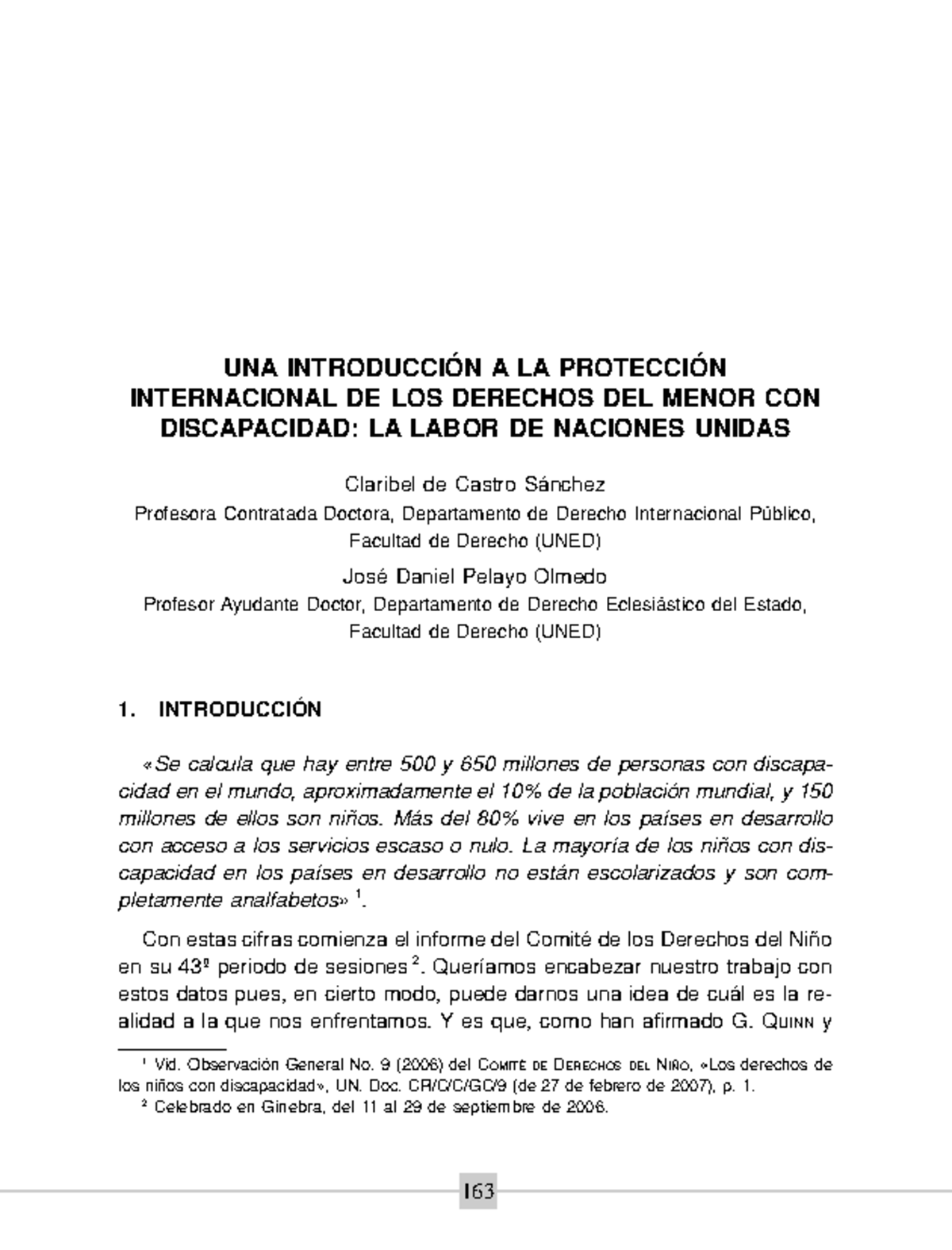Introducción a la Protección Internacional de los Derechos del Menor ...