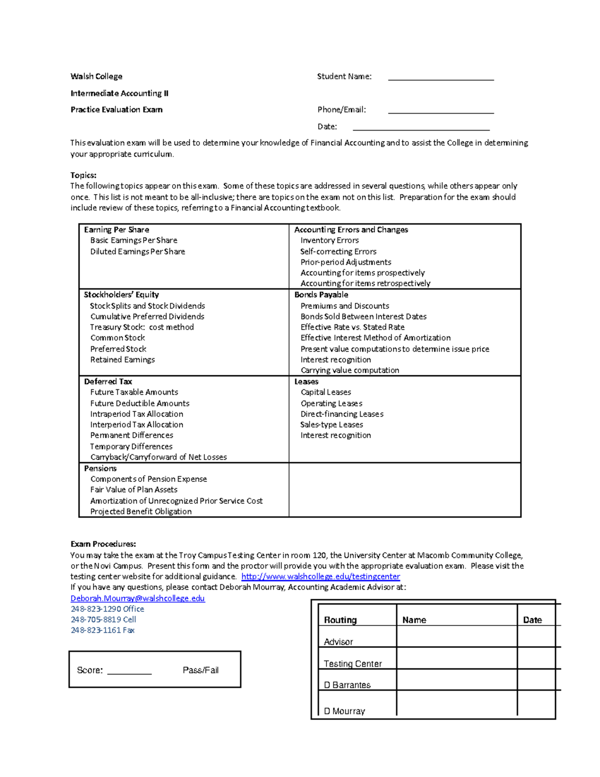 Acc 302 502 Intermediate Accounting II Practice Evaluation Exam - Studocu