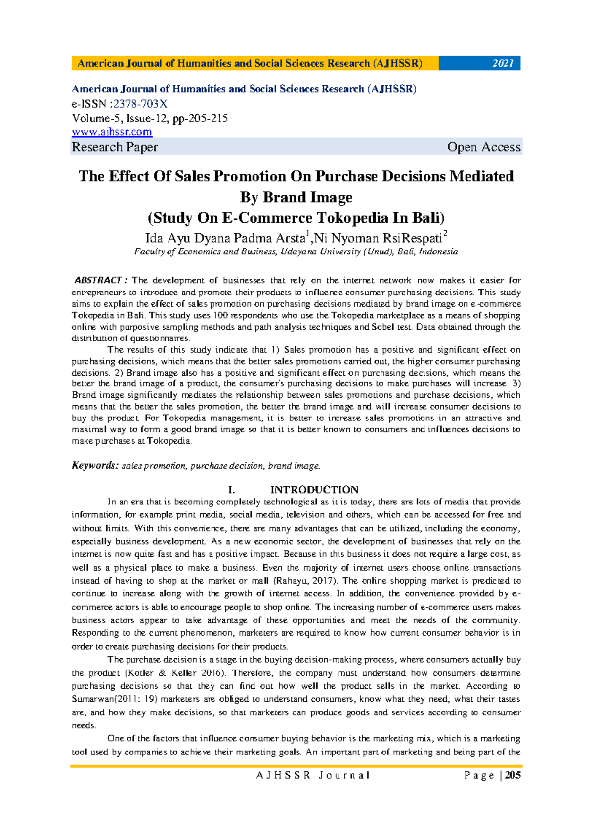 Y21512205215 - Effects of Sales Promotion on Purchase Decisions in E ...