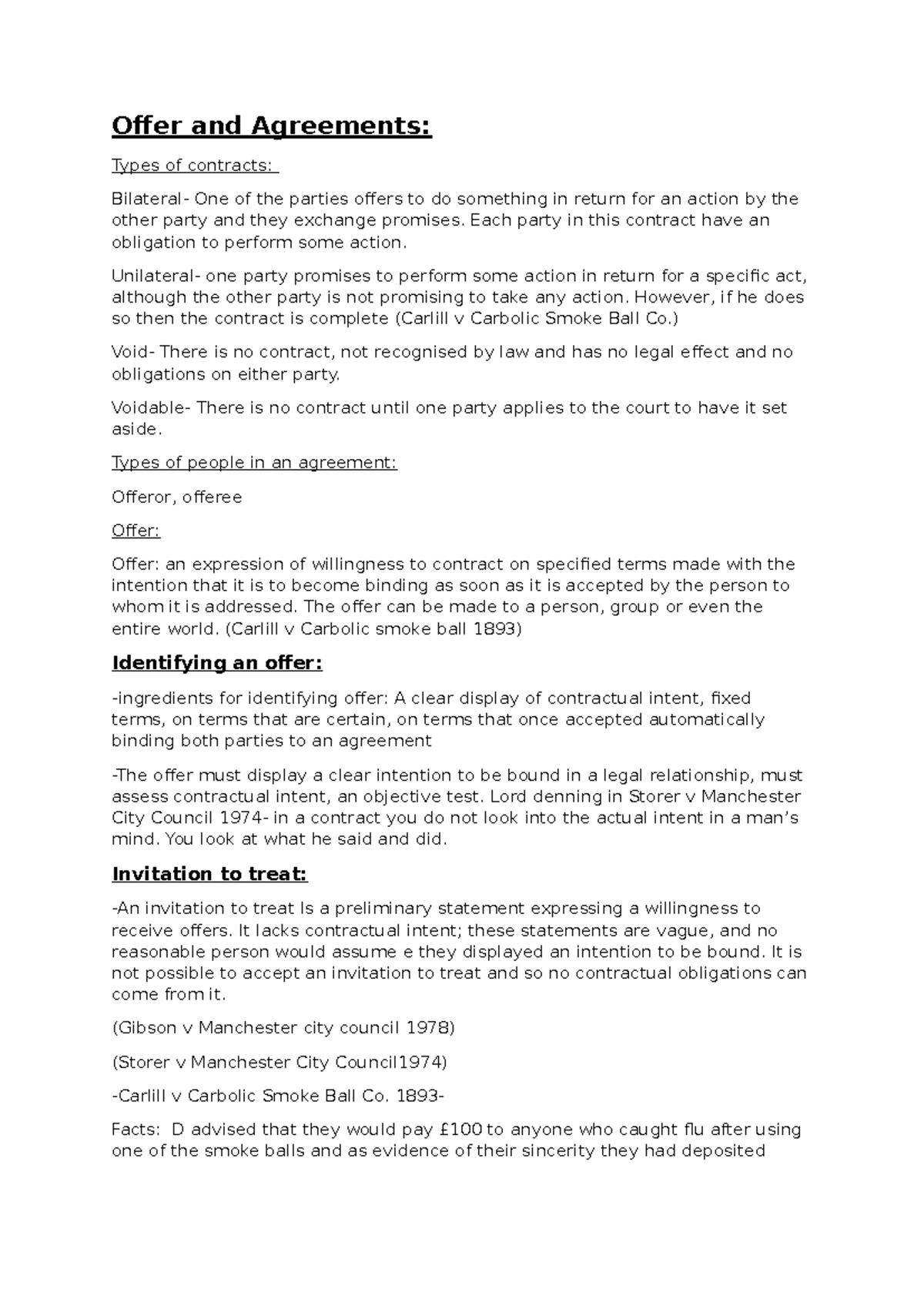 Offers - mkohuhgouhhuhiuhiuhiuugiuhou - Offer and Agreements: Types of ...