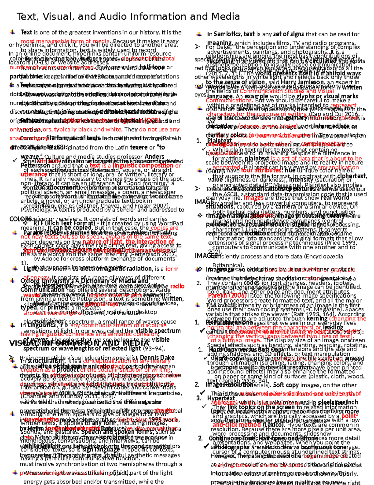 MIL 101: Understanding Text, Visual, and Audio Information in Media ...