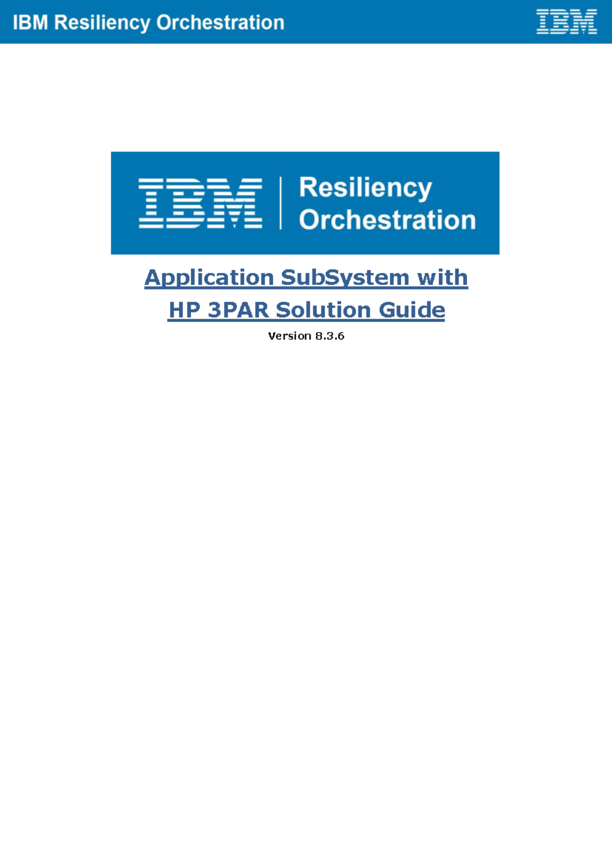 Application SubSystem with HP 3PAR Solution Guide v8.3.6 Overview - Studocu