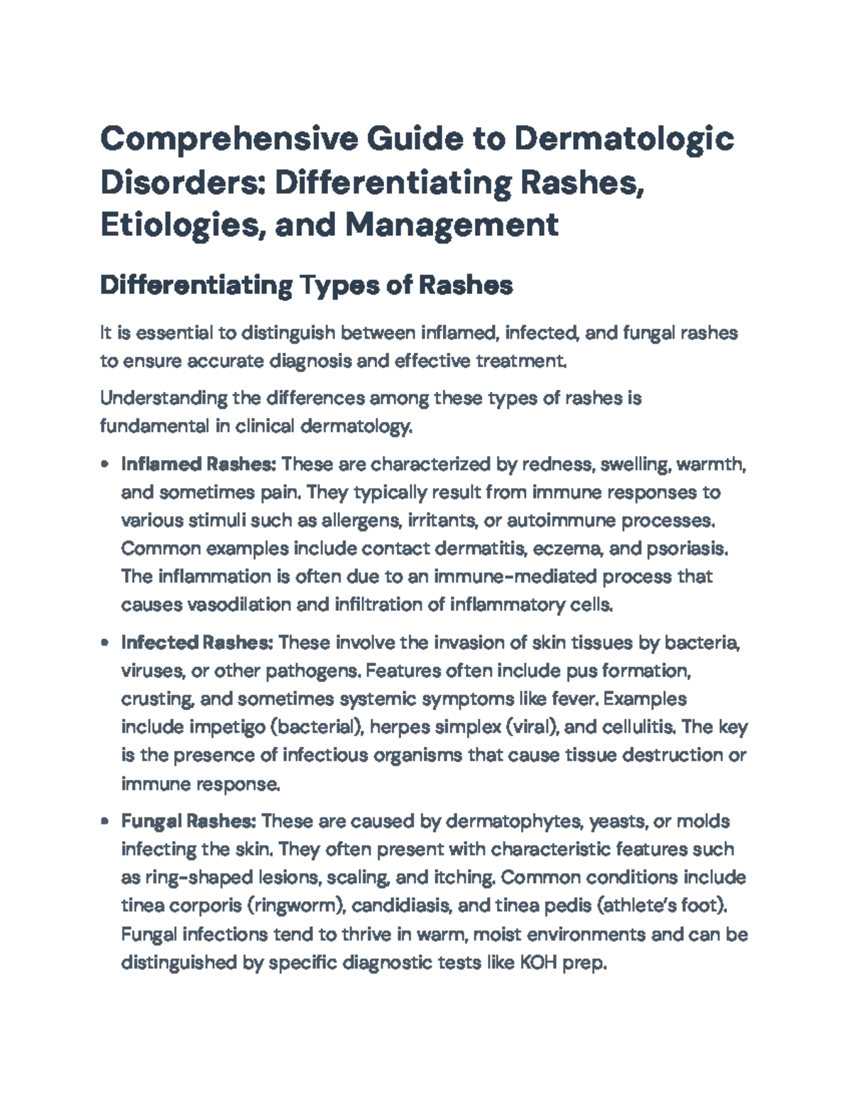 Comprehensive Guide to Dermatologic Disorders: Types, Etiologies ...