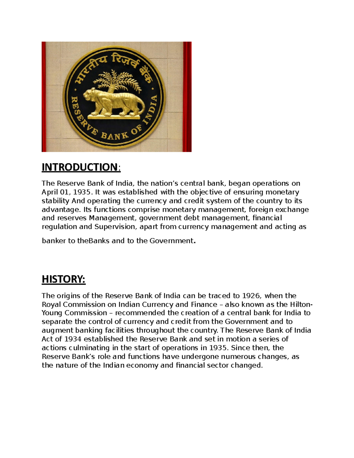 RBI's Critical Role in the Indian Banking System: A Comprehensive Study ...