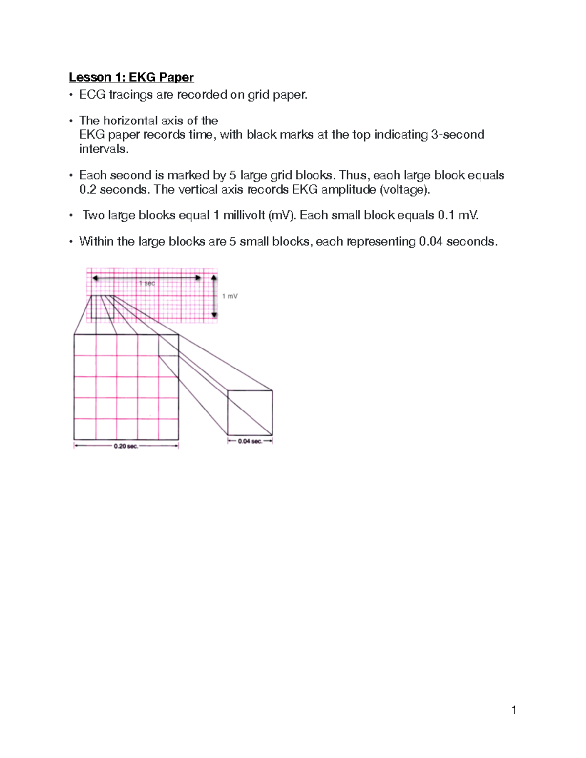 EKG Interpretation Lesson Notes - Course Code EKG 101 - Studocu