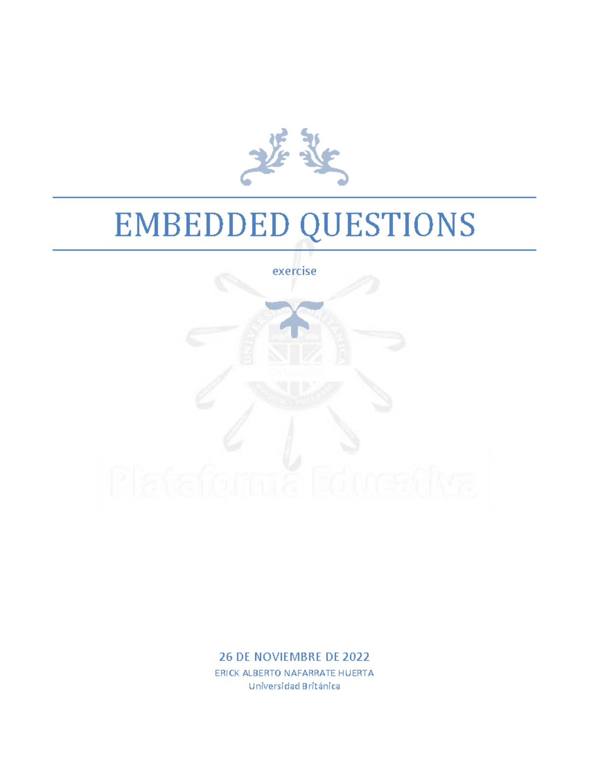 IV.1 Embedded Questions Exercise - Answers & Explanation - Studocu