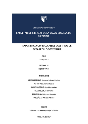 Esquema manual de acciones sostenibles ODS - FACULTAD DE... ESCUELA ...