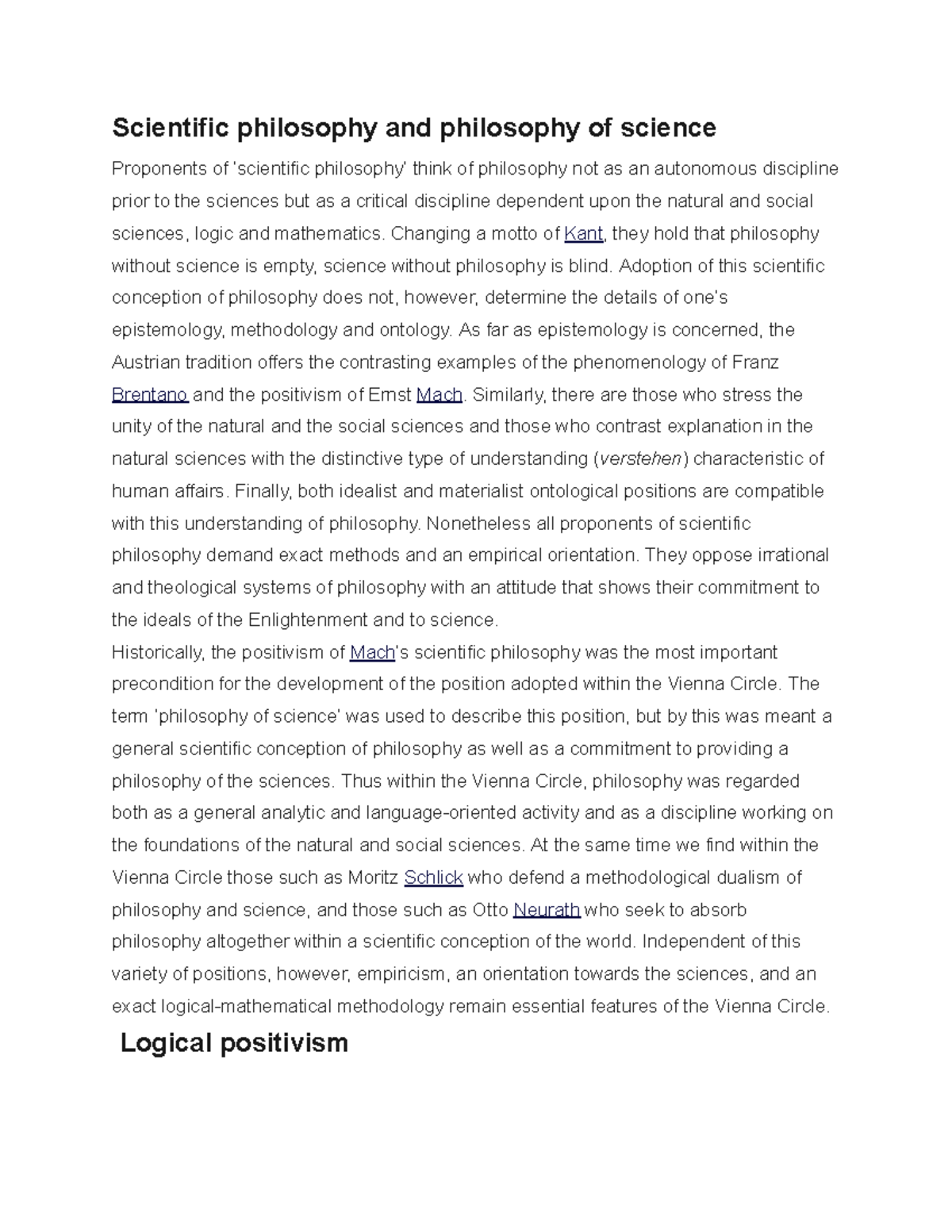 Scientific Conception of the World: Insights from the Vienna Circle ...