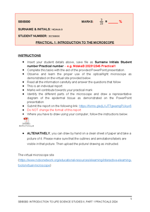 Experiment 5 Friday Report Template - SBIB000 (PRACTICALS) MARKS: / 10 ...