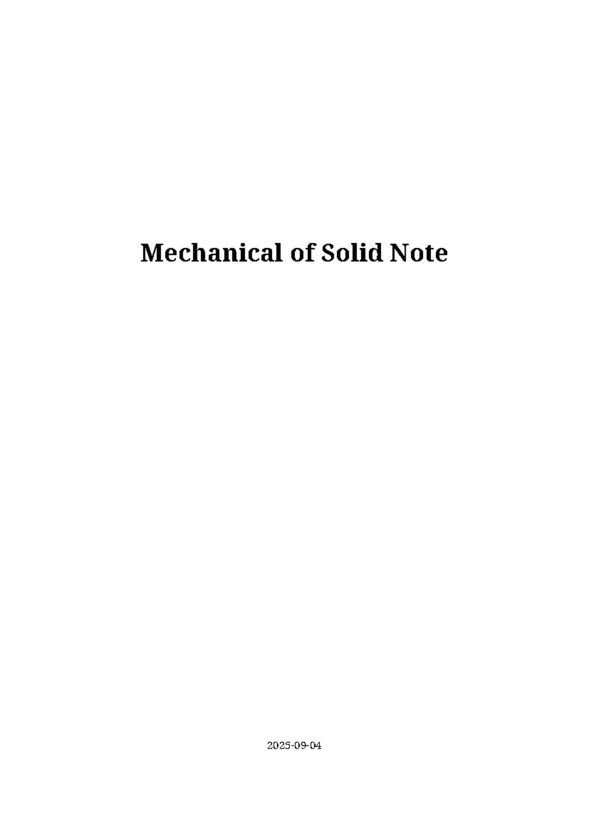 MECH 101: Mechanical of Solids Lecture Notes on Stress & Strain - Studocu
