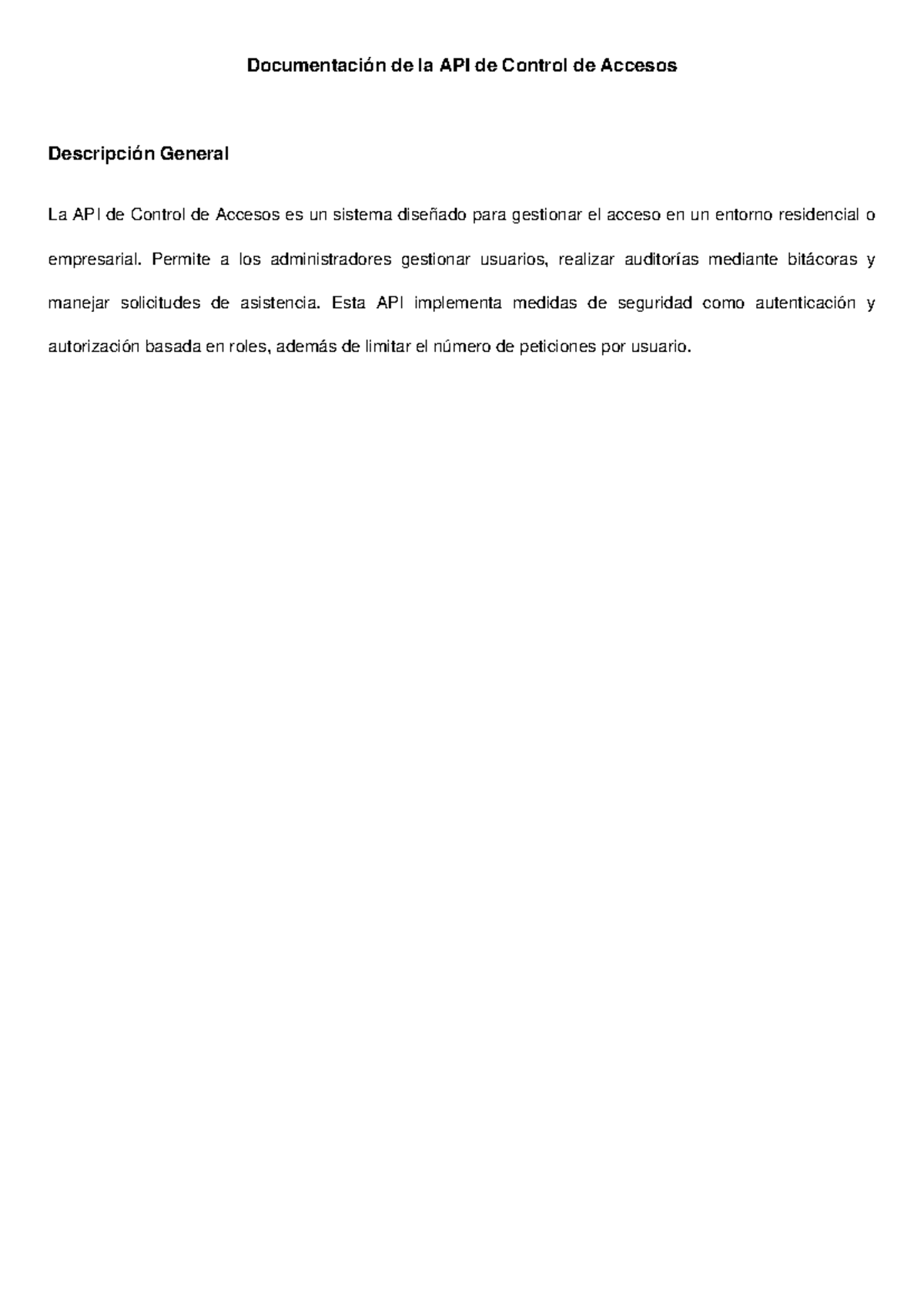Api documentacion - Holaaa mirey - Descripción General La API de ...
