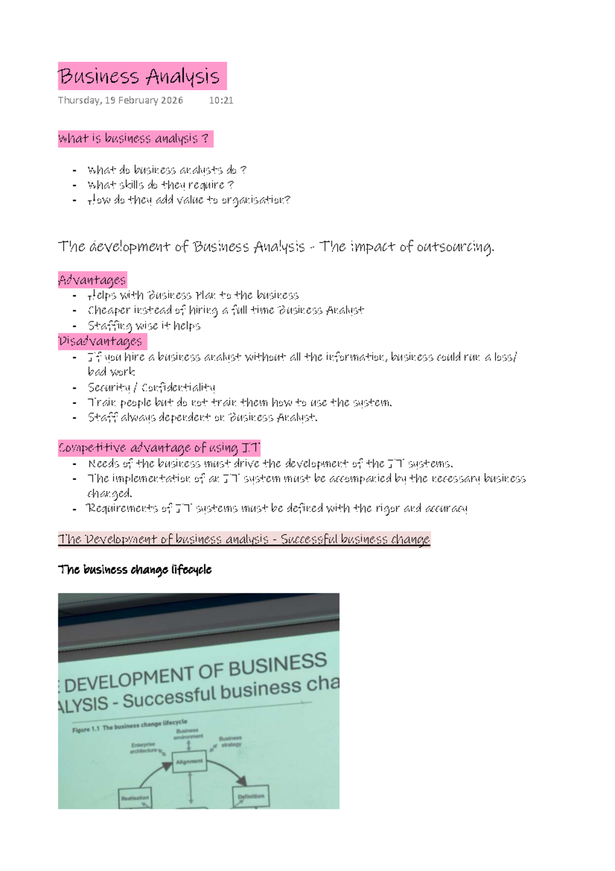 Business Analysis Overview and Key Concepts - Studocu