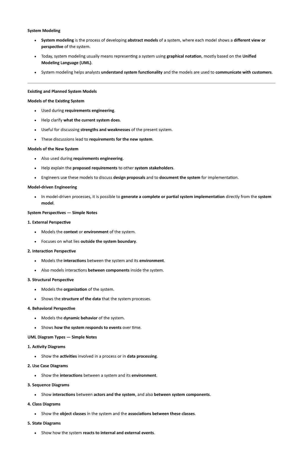 System Modeling and UML Diagrams: A Comprehensive Overview - Studocu