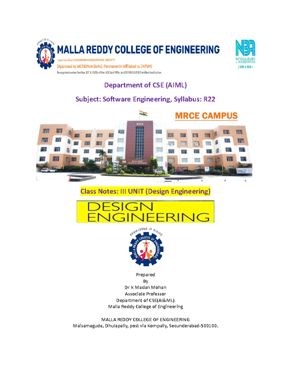SE II UNIT Final Class Notes - Software Engineering UNIT- 2 (Software ...