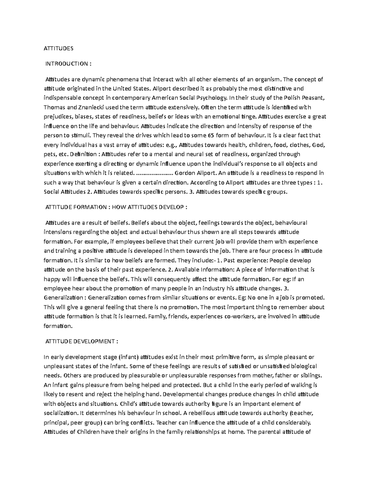 Attitudes and Their Impact on Human Behavior: A Psychological Overview ...