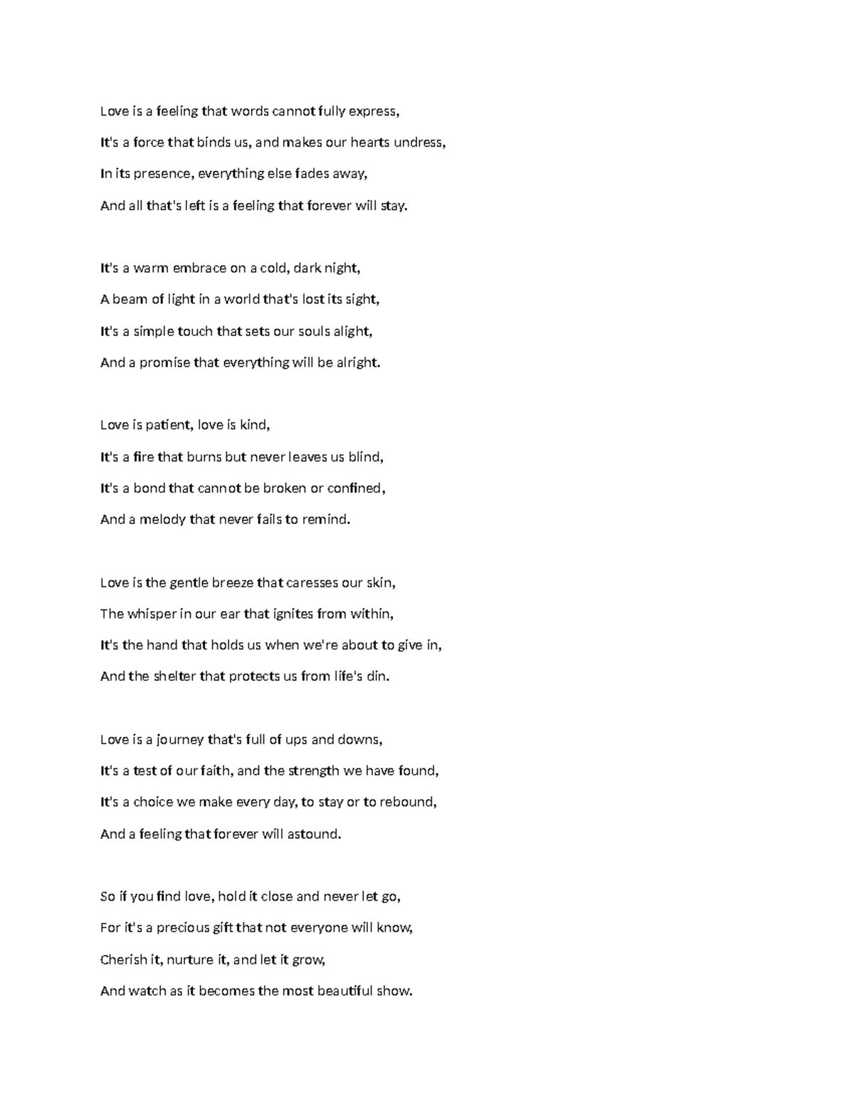 Poem Analysis: Exploring the Essence of Love - Studocu