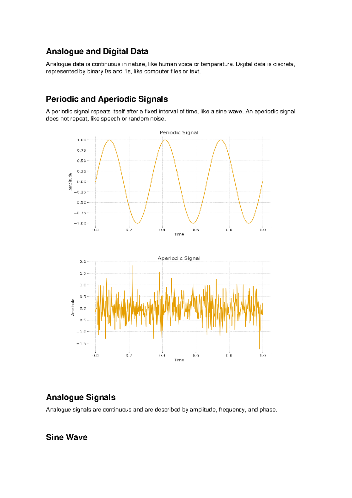 CN 101 Week 3 - Lecture Notes on Analogue and Digital Data - Studocu
