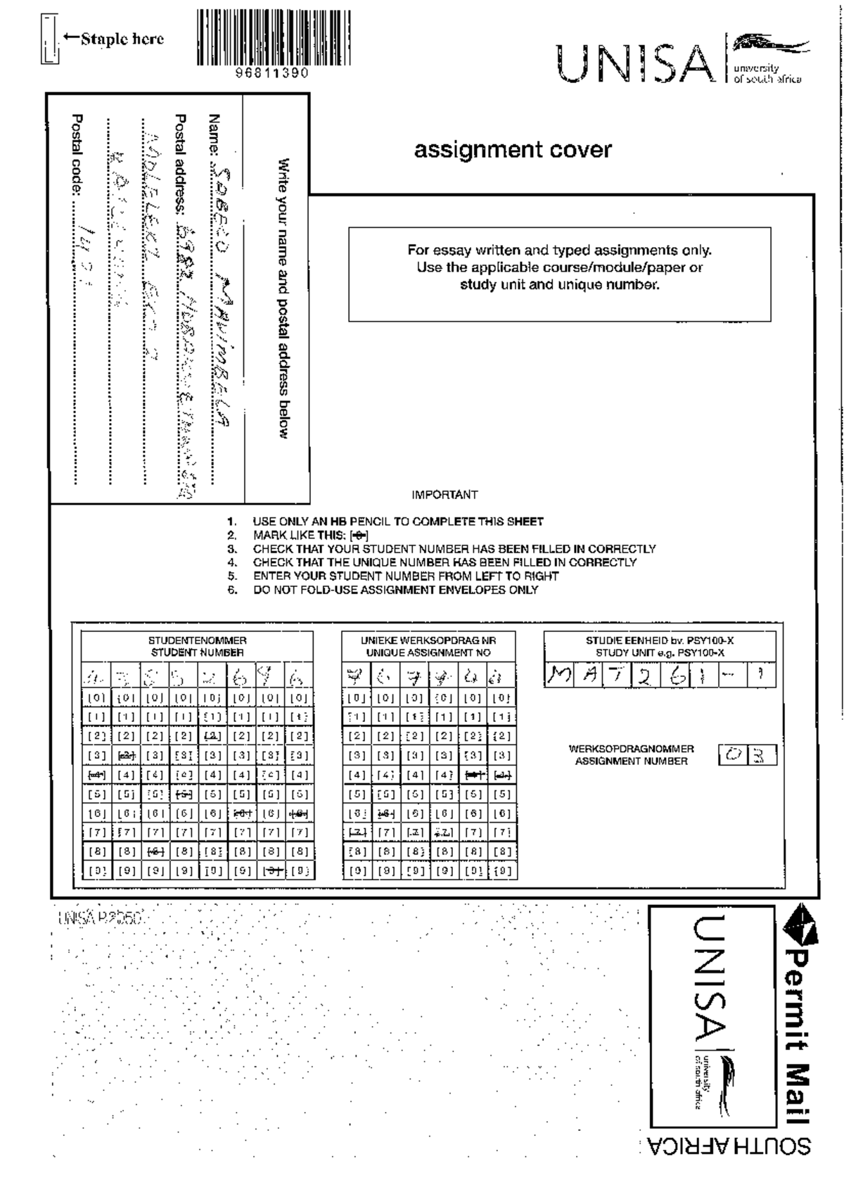 MAT2611 Assignment 3: Advanced Problem Solving Techniques - Studocu