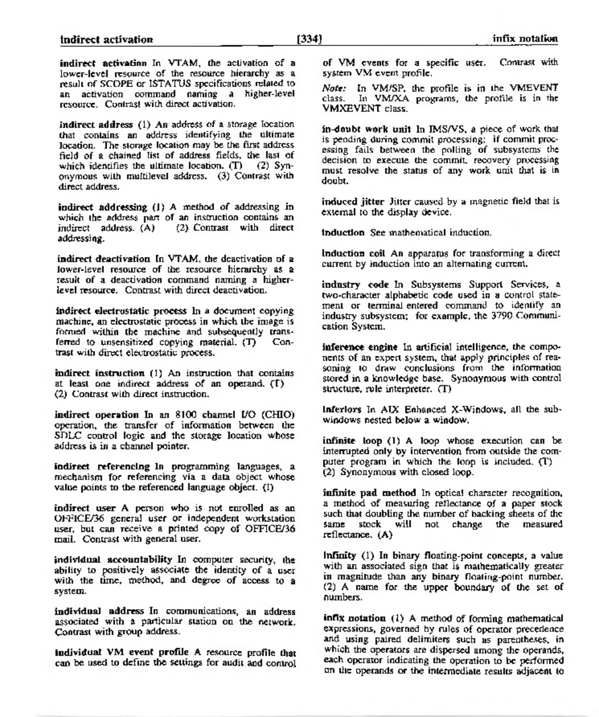 IBM Dictionary - Summary University information - indirect activation ...
