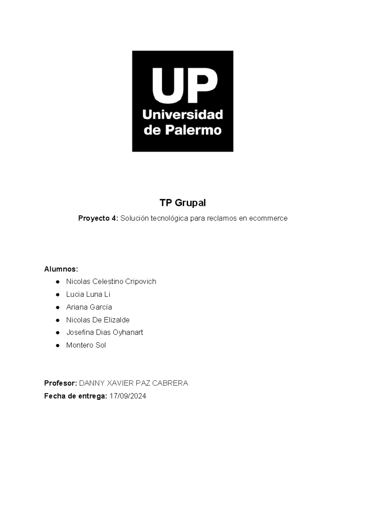 TP Grupal - Proyecto 4: Solución a Reclamos en Ecommerce - Studocu