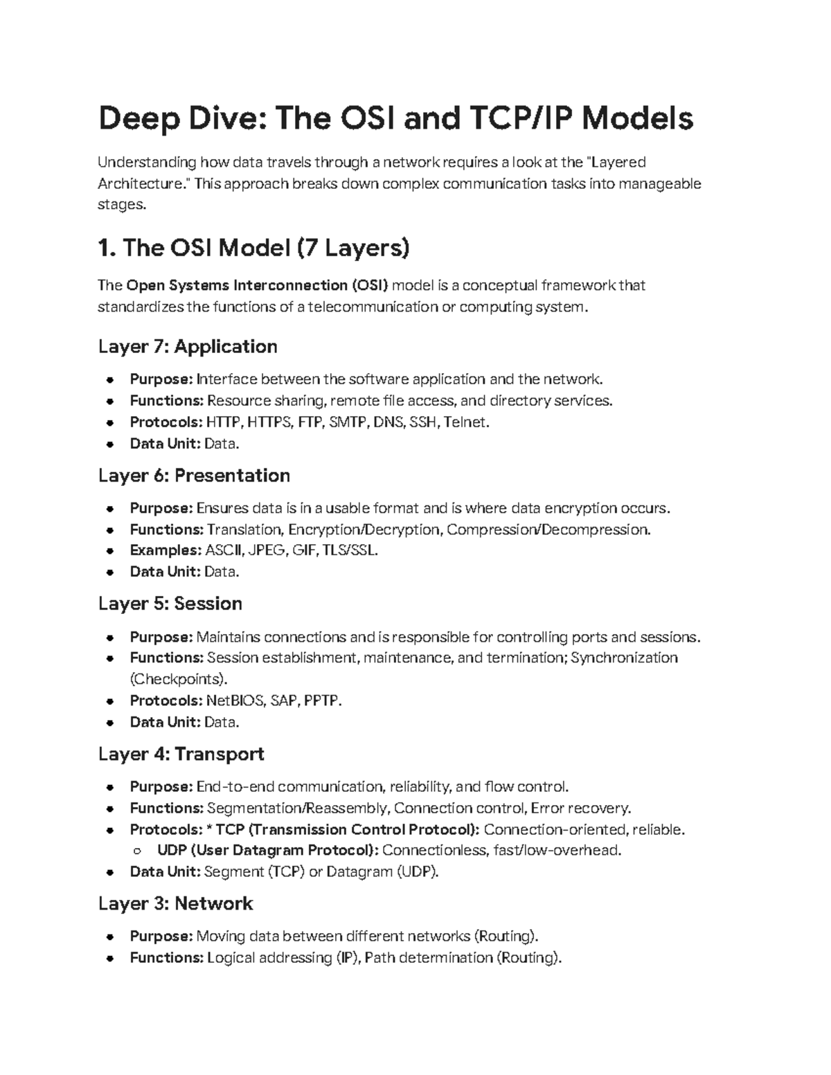 Deep Dive: Understanding OSI & Network Layers (CS101) - Studocu