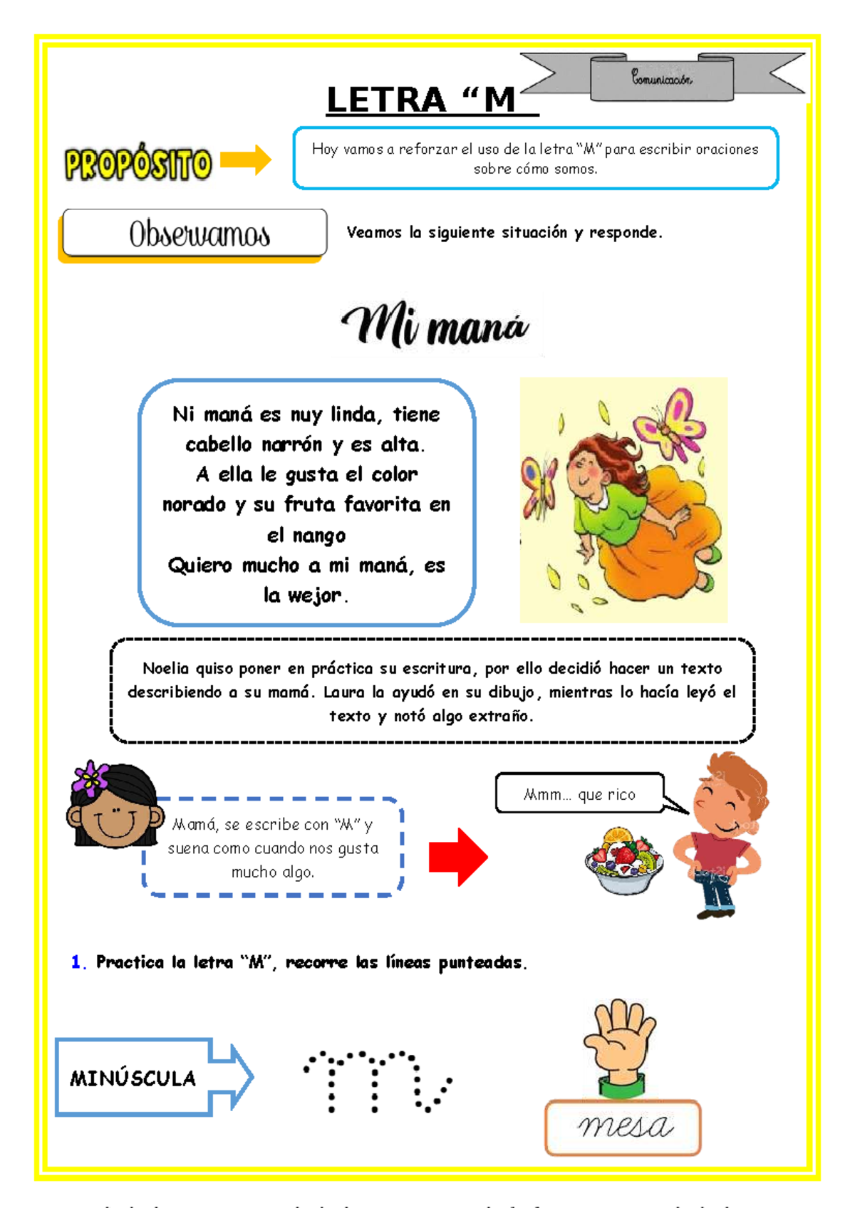 Ficha Letra M - Ejercicios de Escritura para Primaria - Studocu