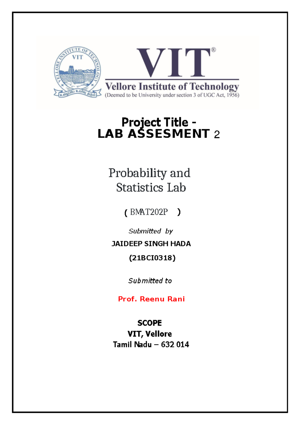 21BCI0318 VL2024250502482 AST02 - Project Title - ( Submitted by ...