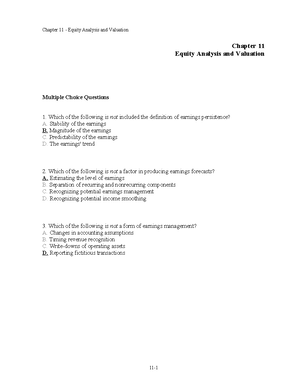 Chap010 - TestBank - Chapter 10 Credit Analysis Multiple Choice ...