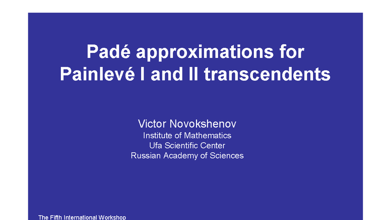 Padé Approximations for Painlevé I & II Transcendents: Insights and ...