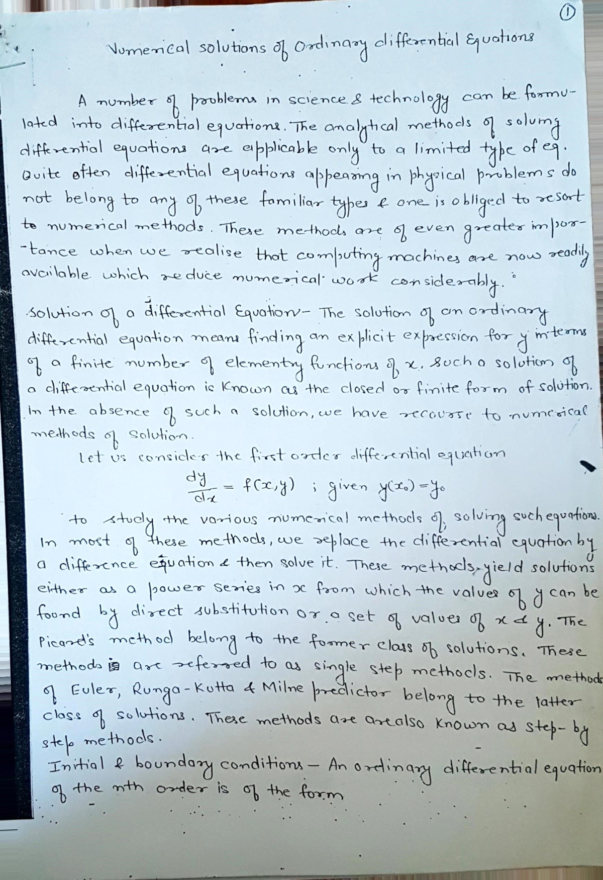 Computational Methods Unit 4 Lecture Notes - Studocu