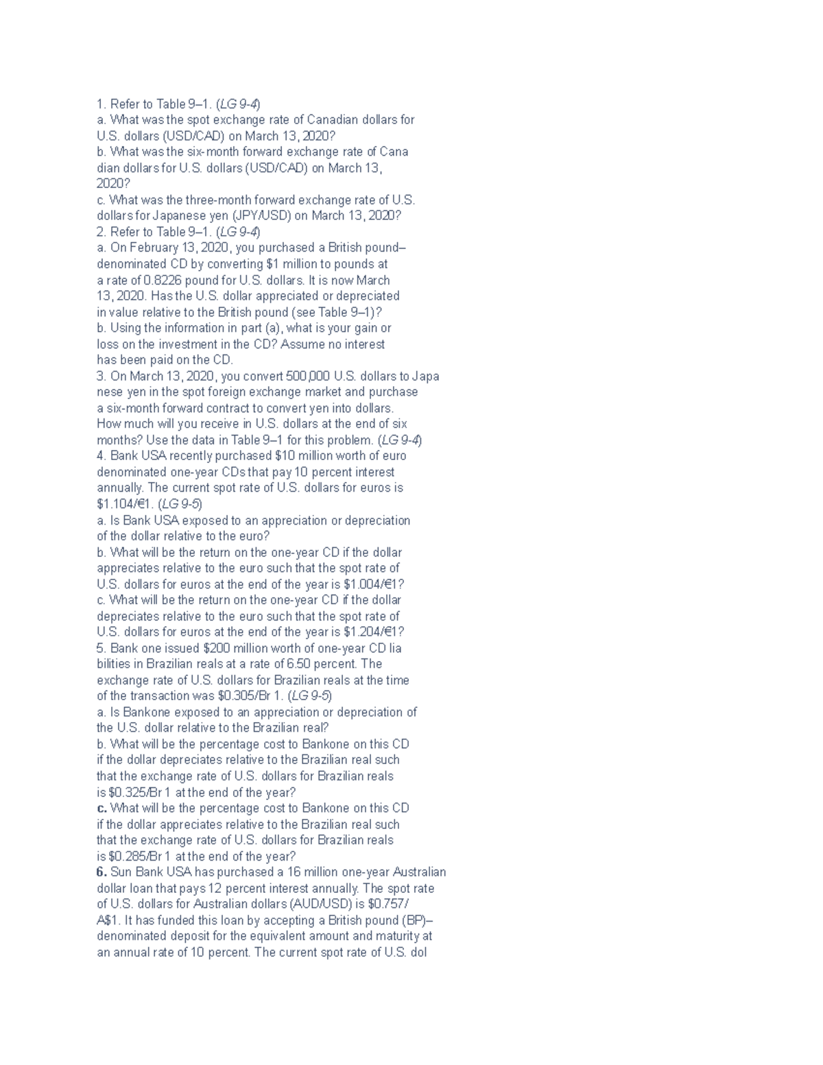 Chapter 9 Problems - Financial Institutions and Markets (FIN 101) - Studocu