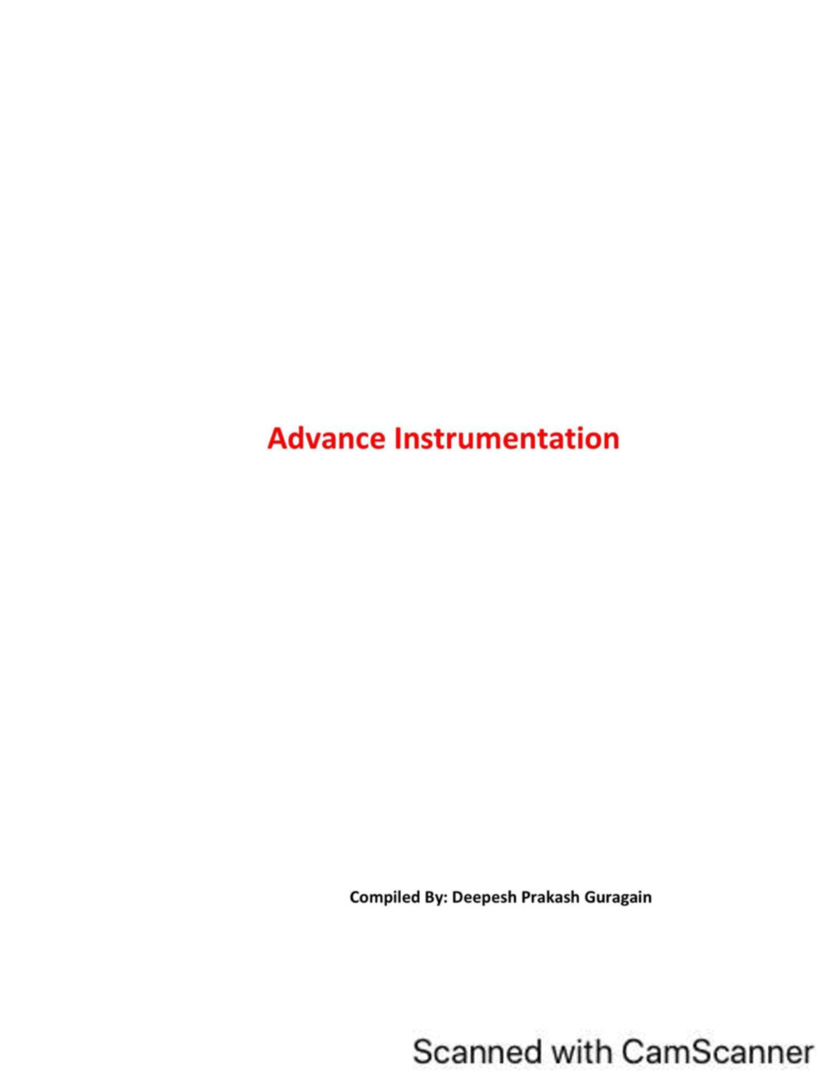 Advance Instrumentation Final Notes: Measurement & Calibration Insights ...