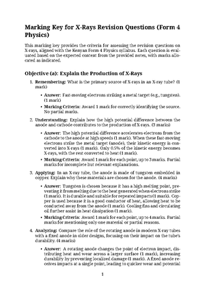 Physics Form 4: Radioactivity Revision Qs & Marking Key (Bloom's ...