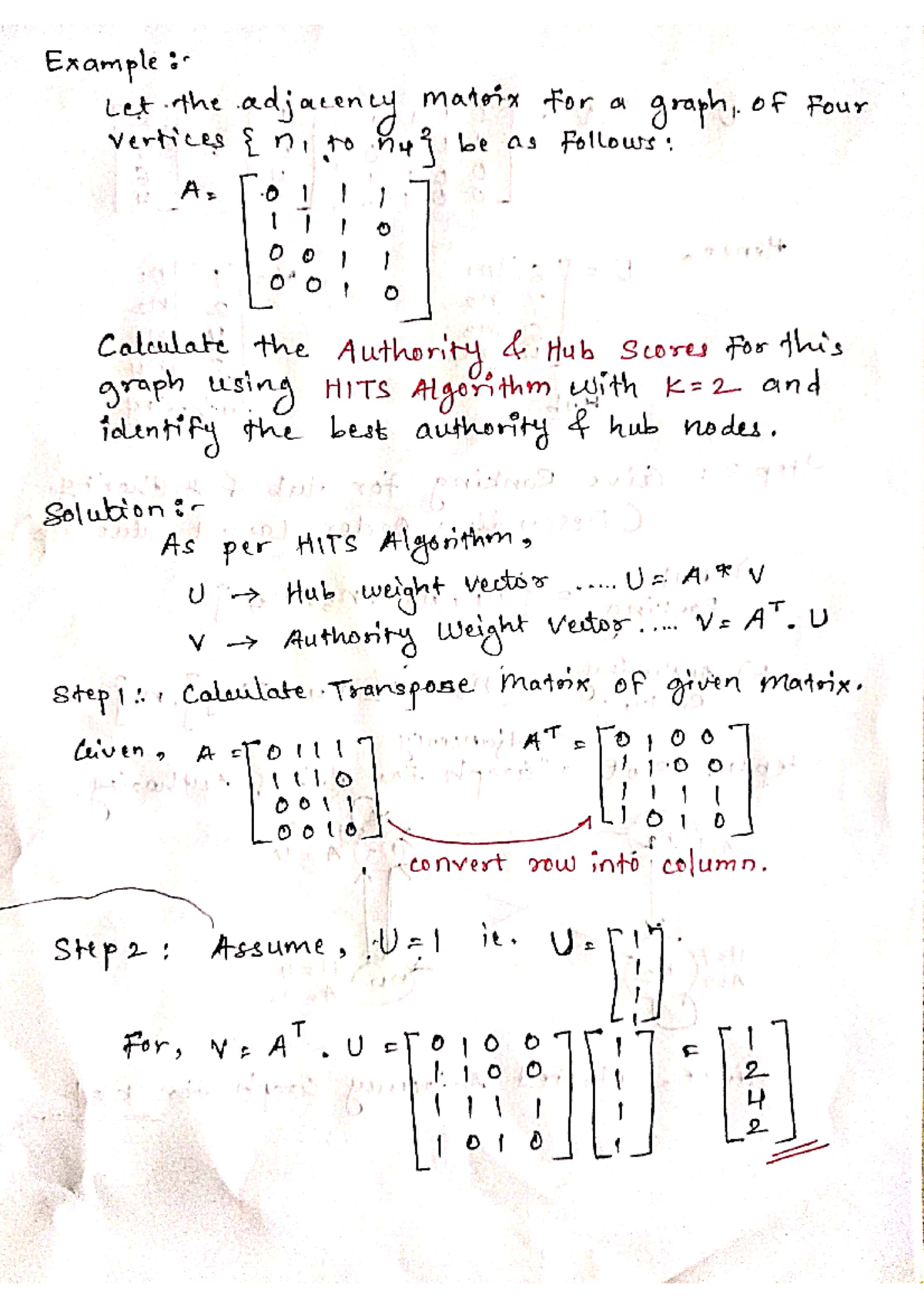 HITS Algorithm Example in Data Mining: A Case Study - Studocu