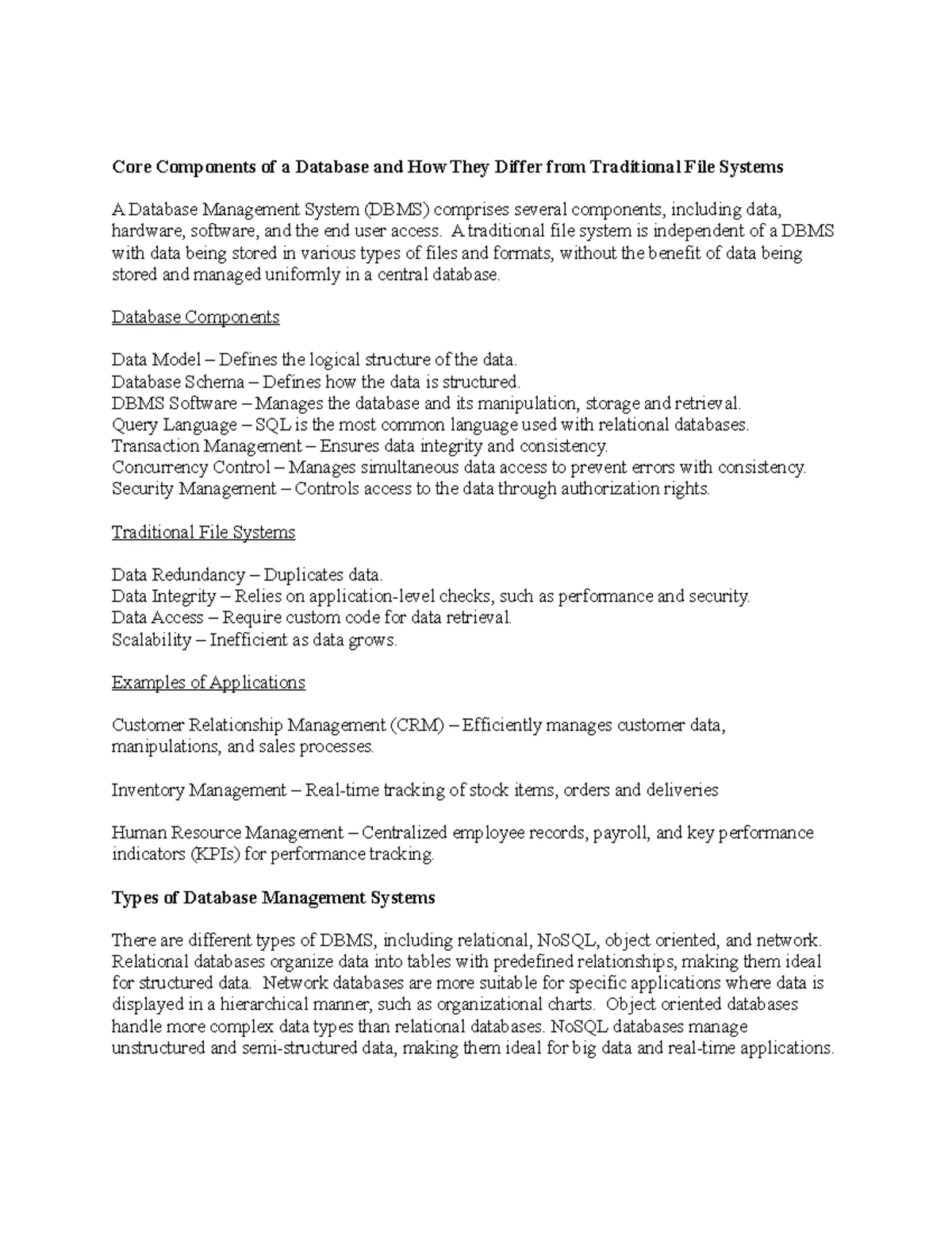 CS 1111-01 Unit 7 Study Notes on Programming Paradigms and Types - Studocu