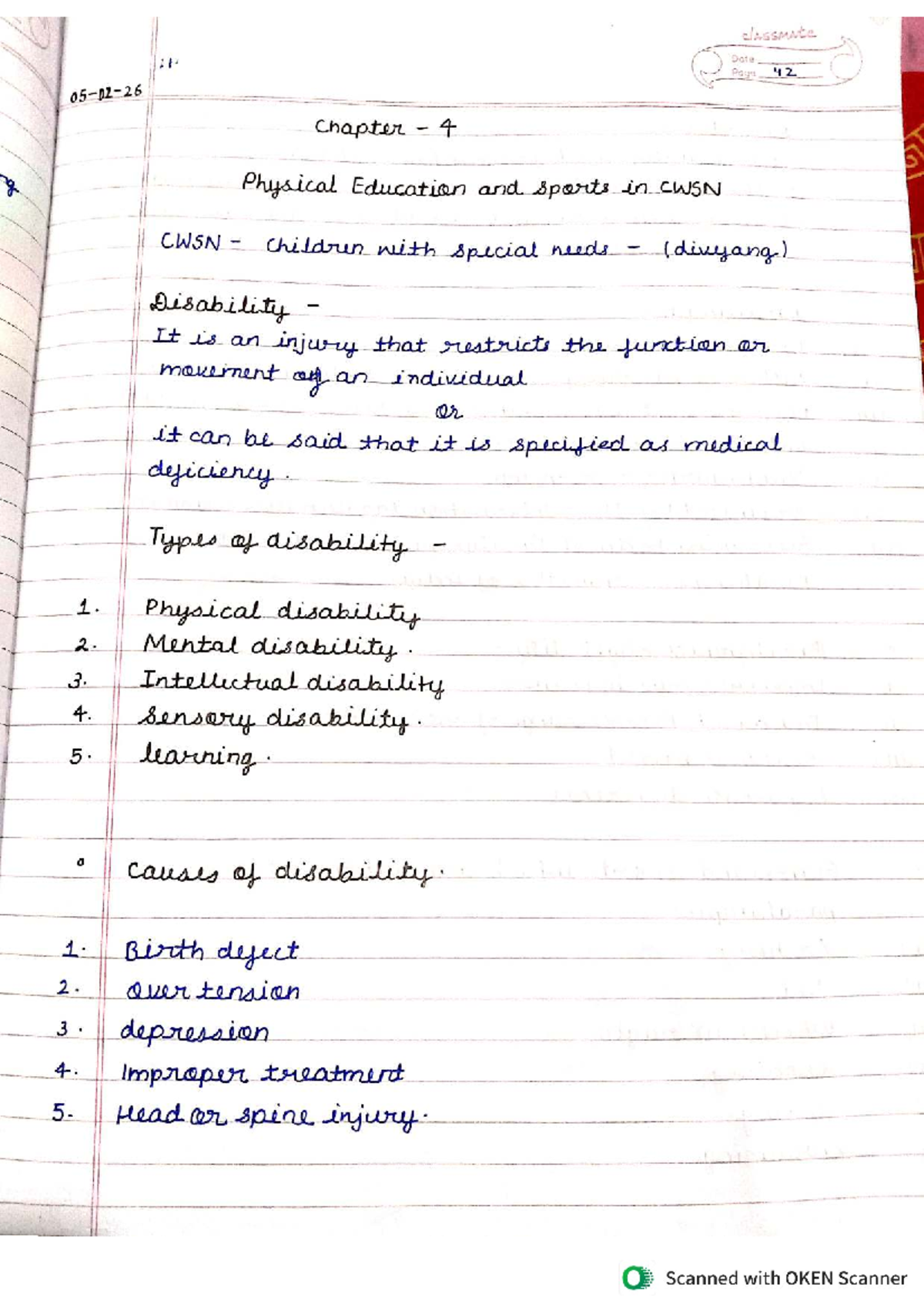 Chapter 4: Physical Education & Sports for CWSN (Children with Special ...