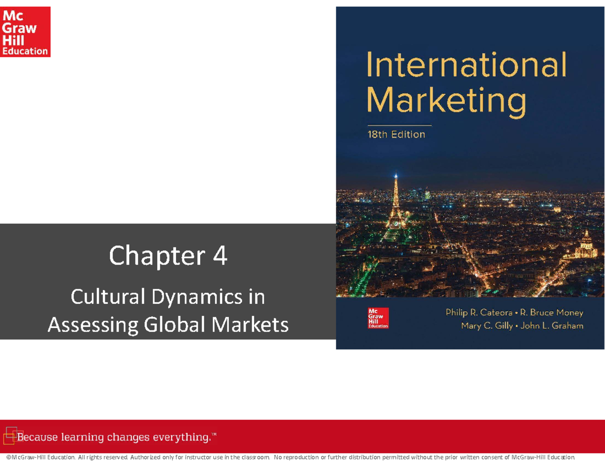 Chapter 4 - Cultural Dynamics in Global Markets (EDU) - Studocu