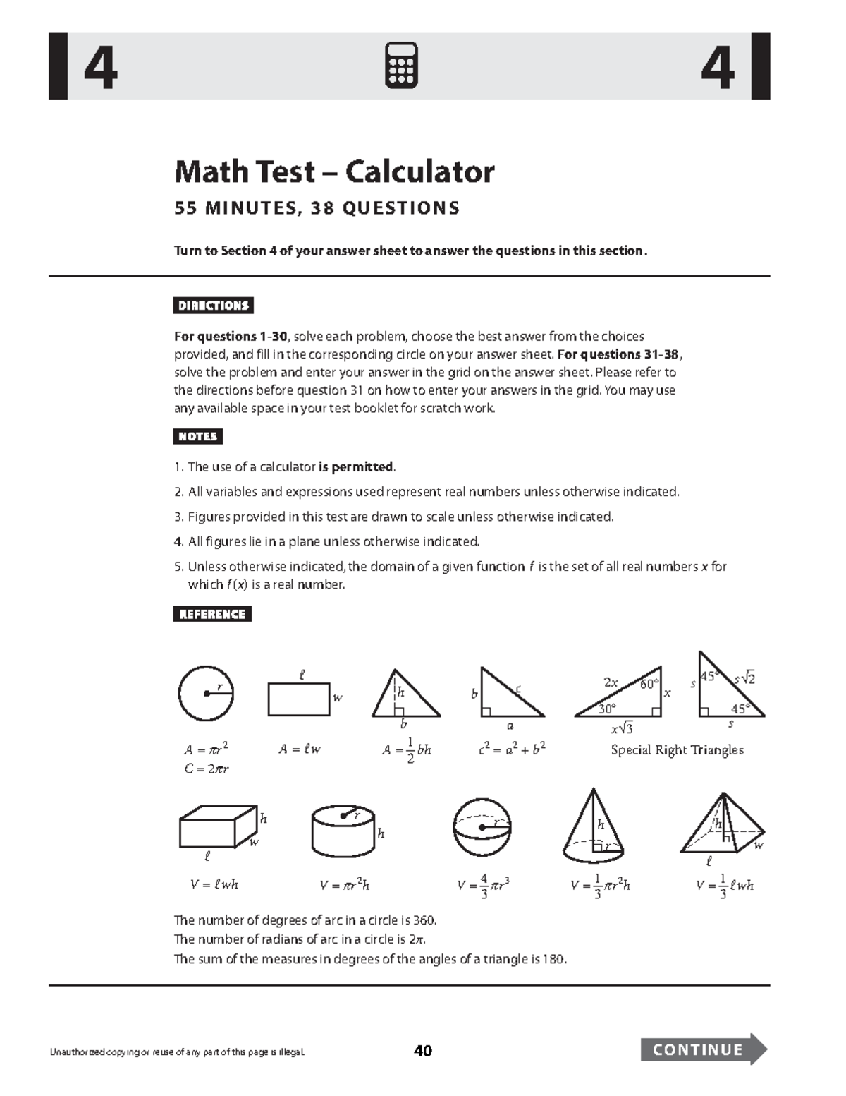 SAT Math Practice Test #2 (Calculator) - Section 4 Solutions - Studocu